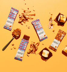 Nutrition panel of Verb Energy Bar highlighting gluten-free oats and peanut flavors.