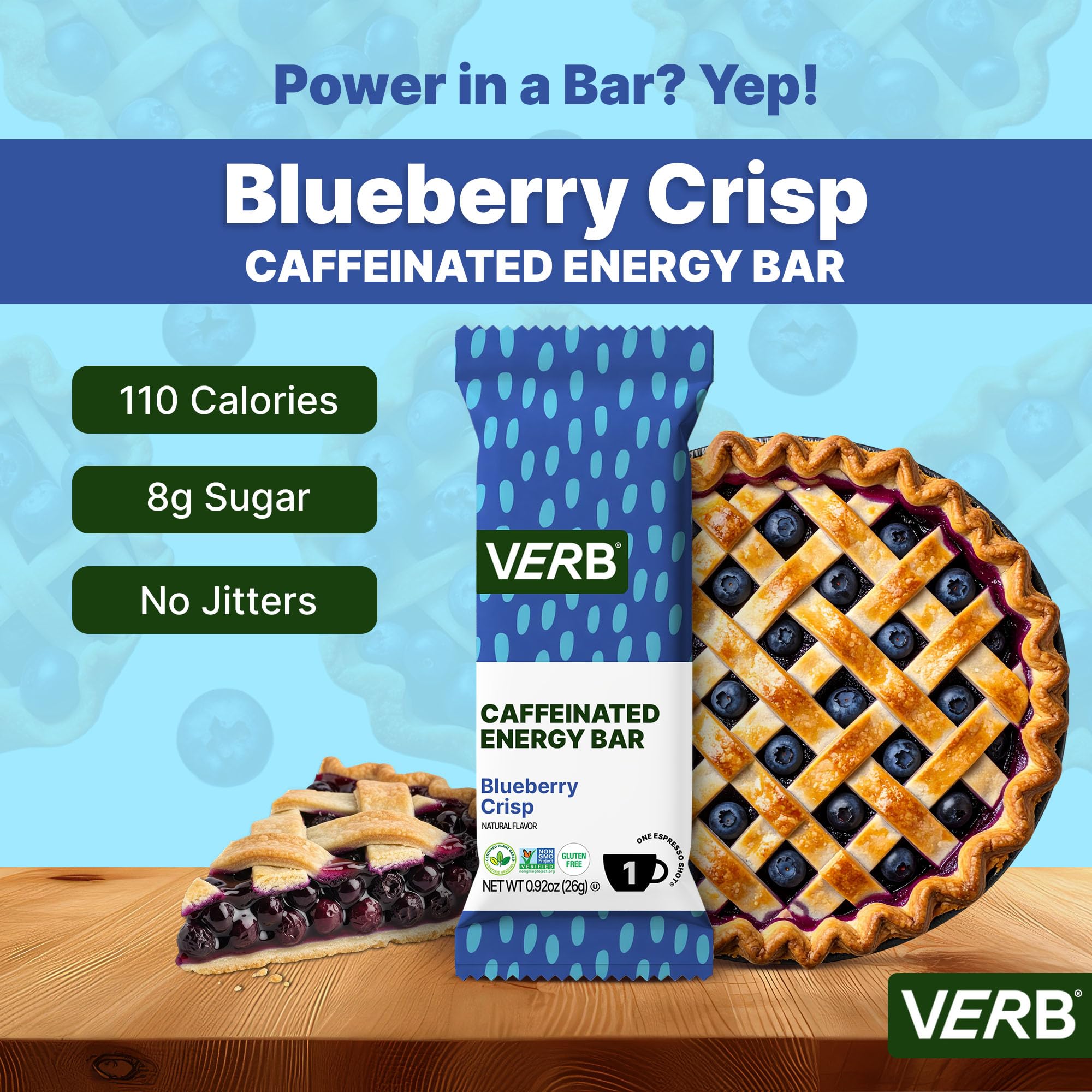 Verb Energy ingredients gluten-free oats emphasize natural, wholesome nutrition.