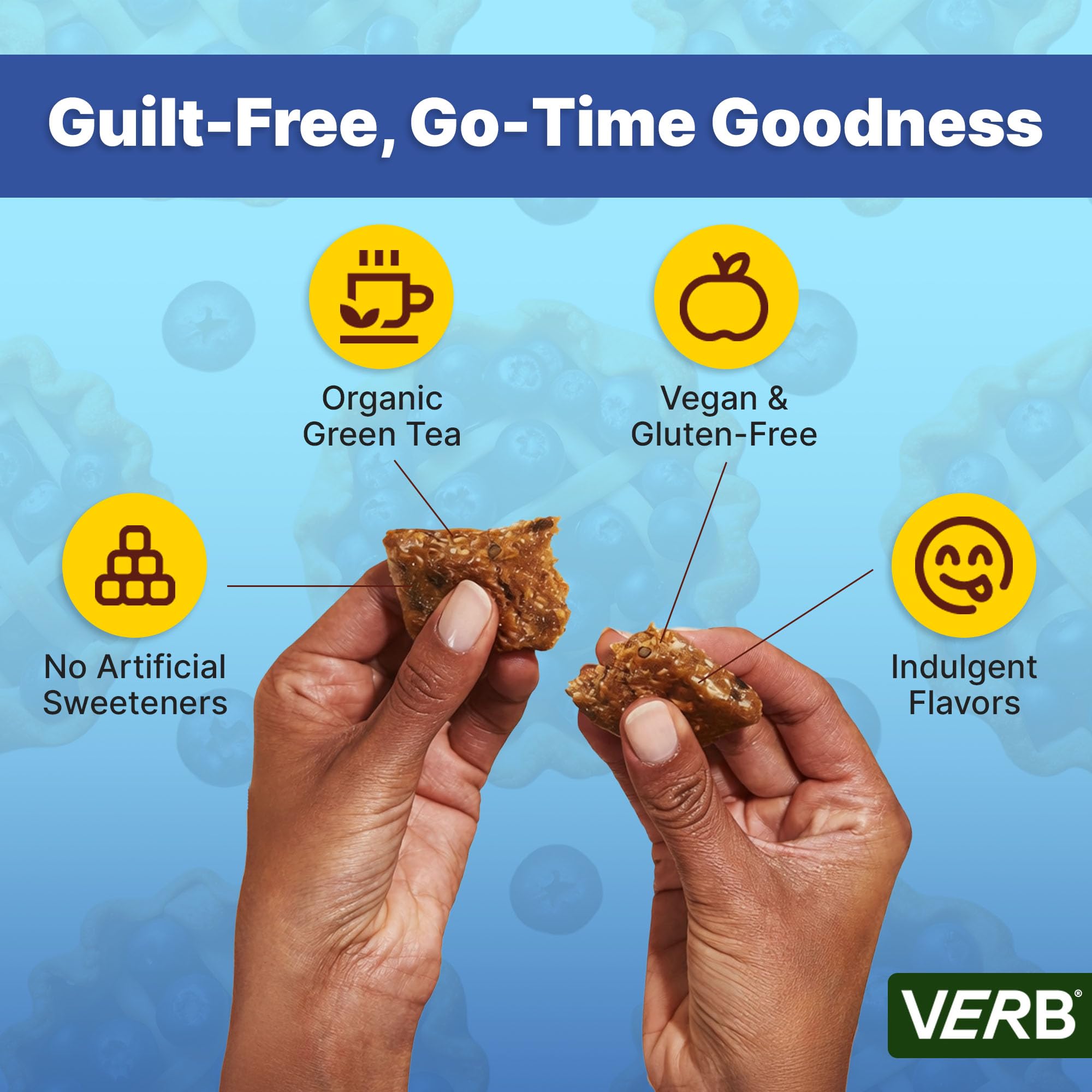 Verb Energy on-the-go snack for busy professionals and students.