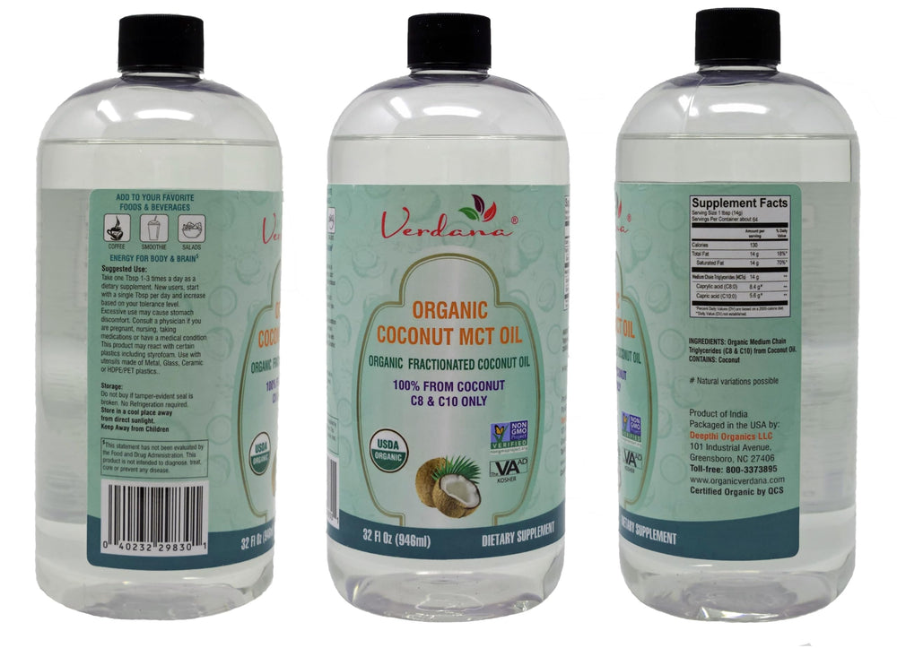 Pour shot of Verdana MCT Oil for quick, clean energy.