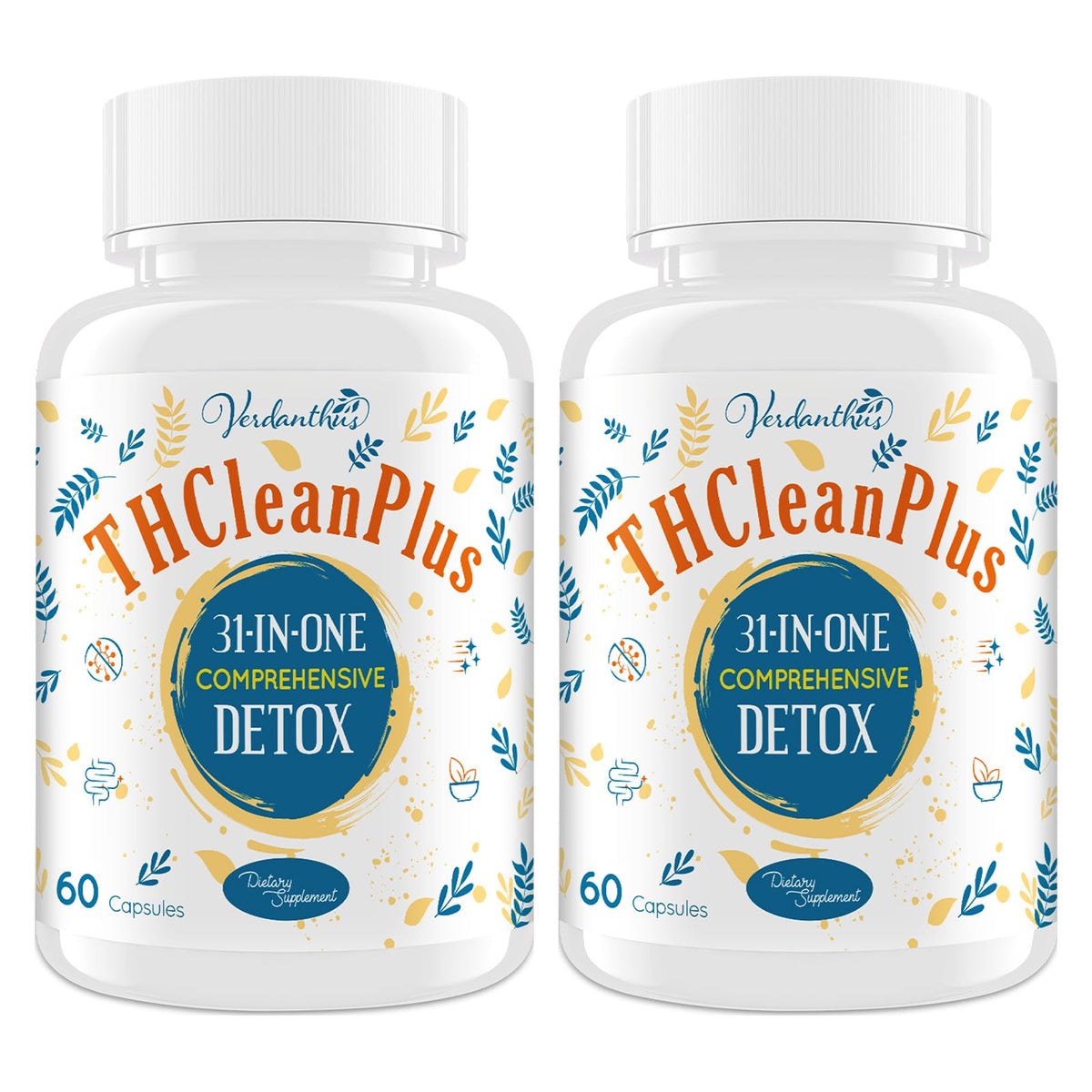 Verdanthus 31-in-ONE detox bottle front view, natural herbal formula.