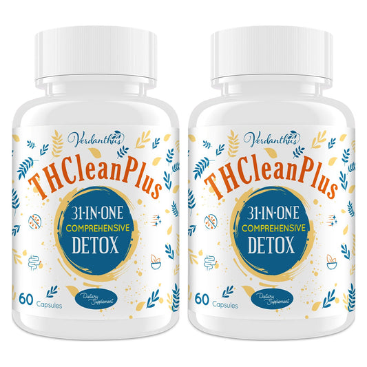 Verdanthus 31-in-ONE detox bottle front view, natural herbal formula.