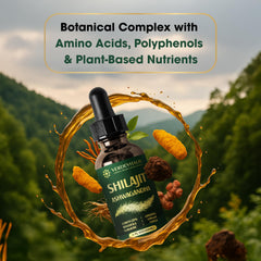 VERDEVITALIS 8in1 Shilajit liquid label highlighting adaptogenic herbs