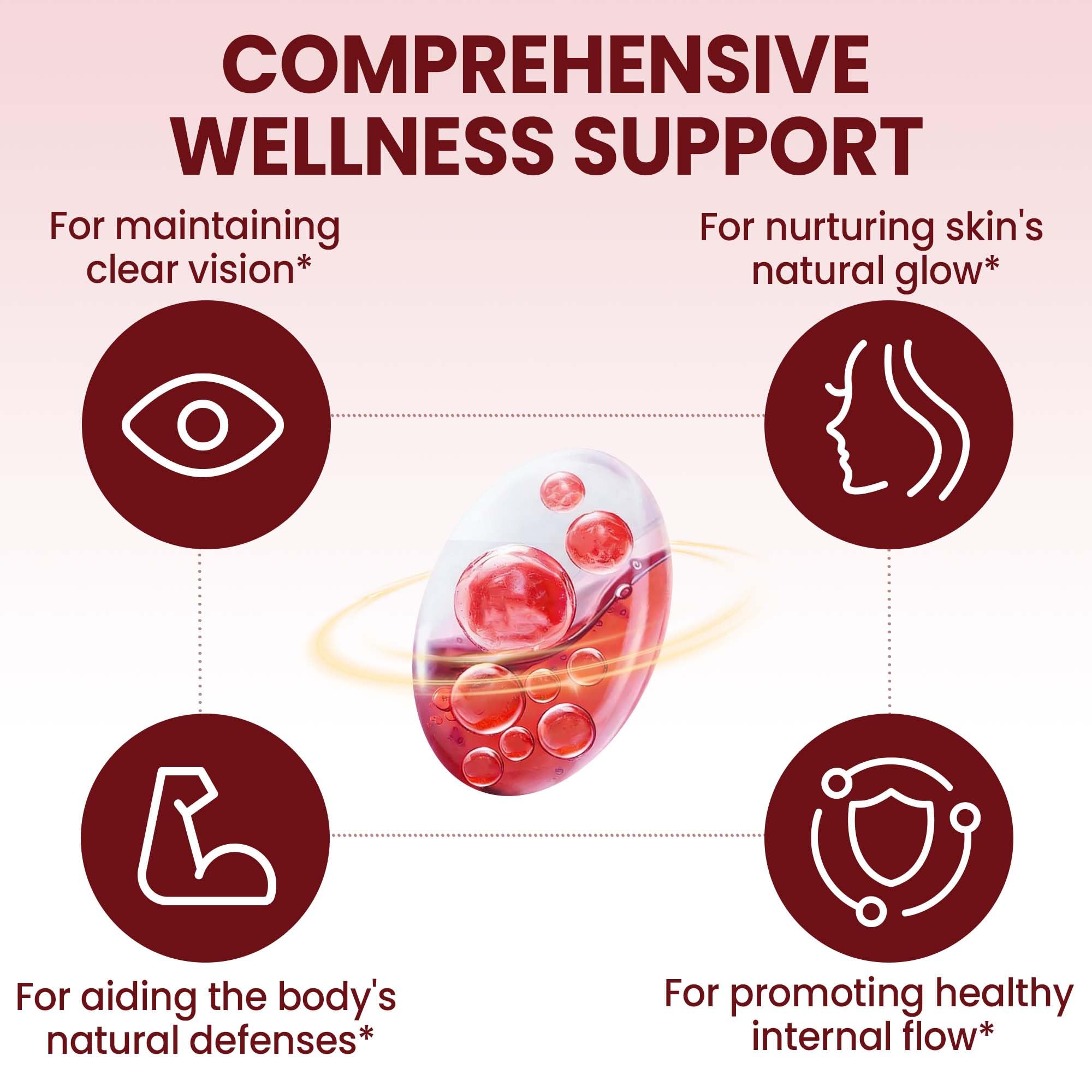 VerdiGusto astaxanthin softgels closeup emphasizes natural Haematococcus pluvialis origin.