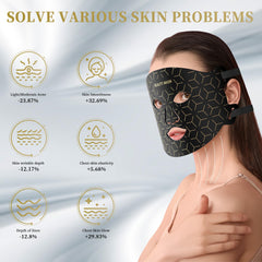 Verfubo neck therapy attachment shown with mask for extended coverage on neck