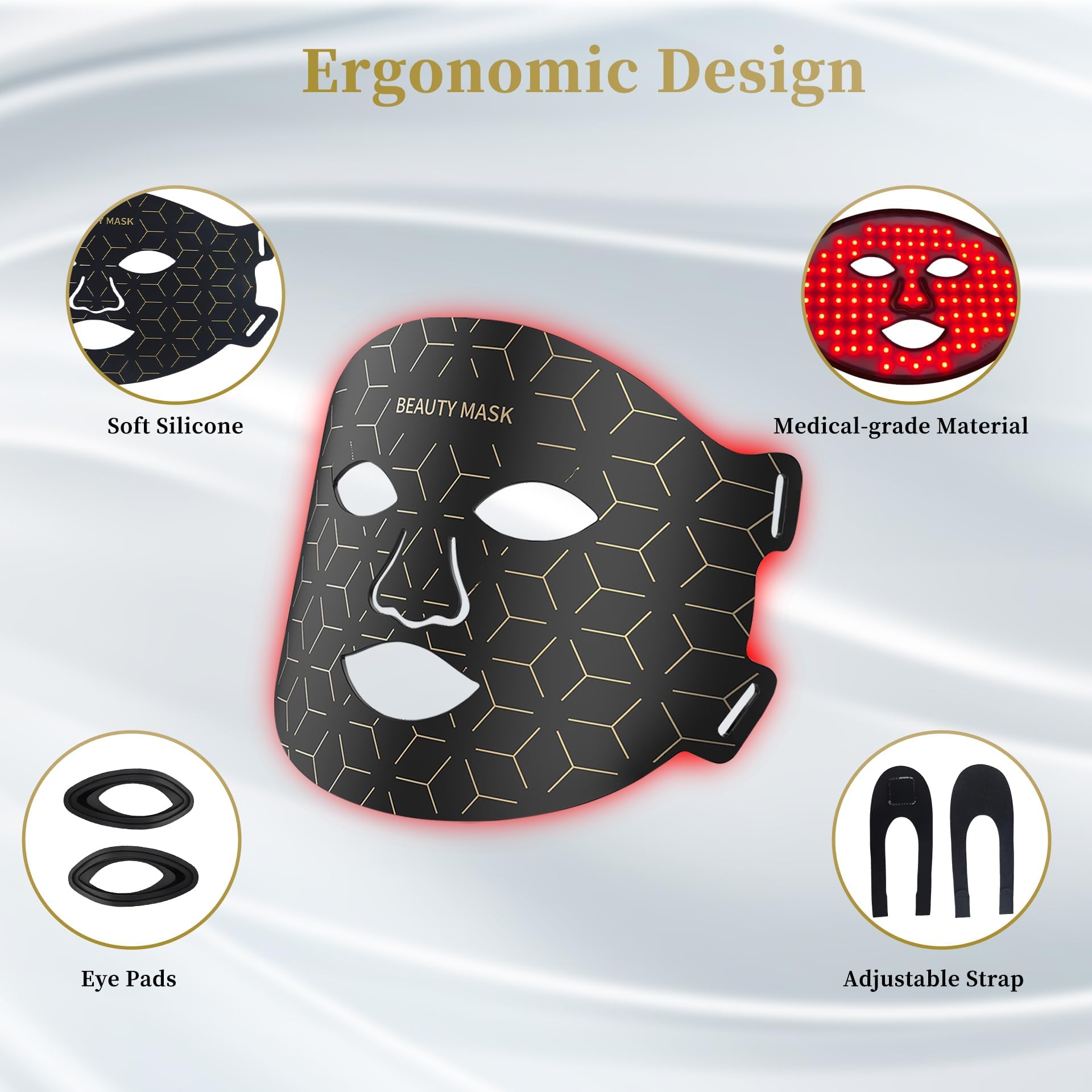 Close-up of Verfubo silicone mask highlighting comfortable, skin-friendly design