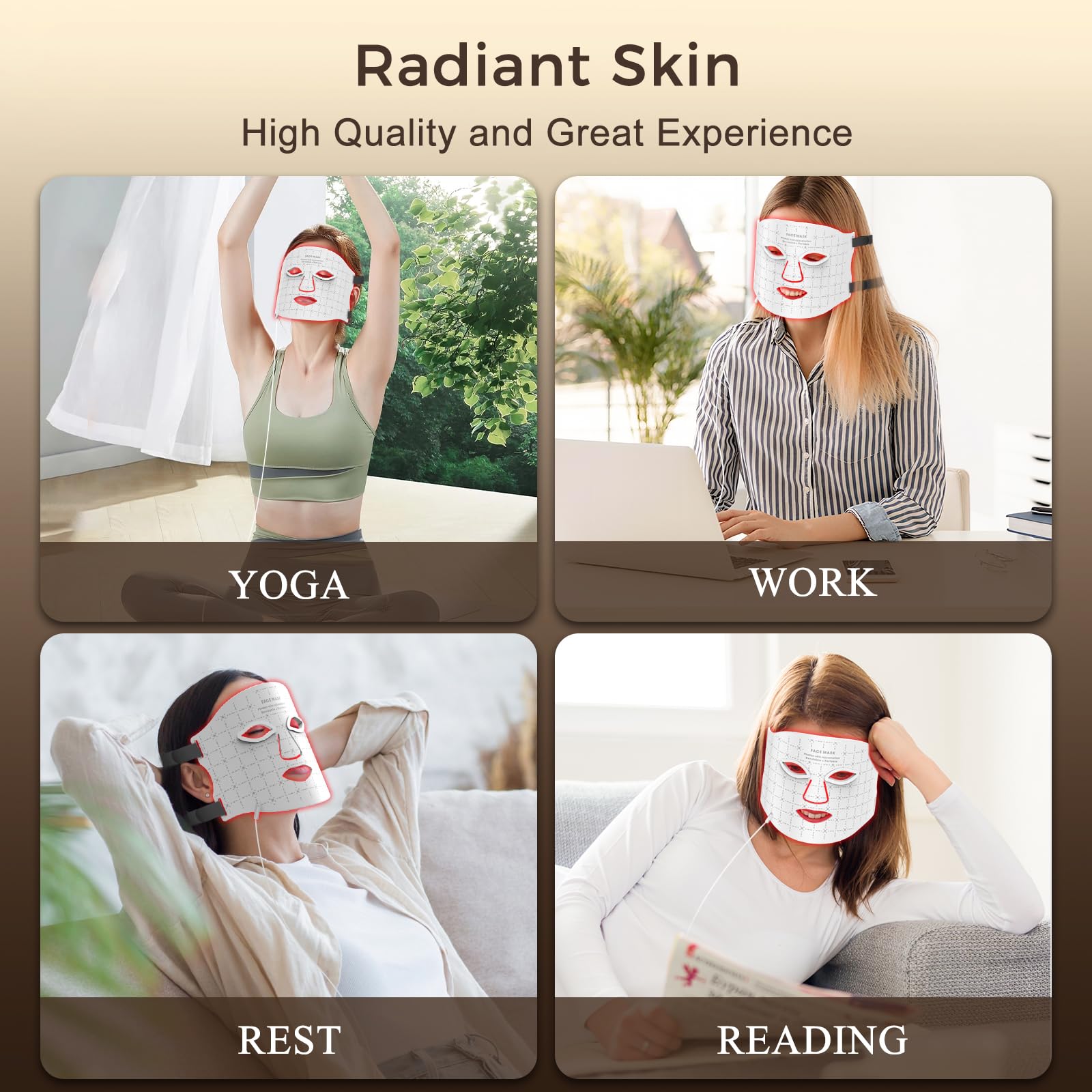 Verfubo soft silicone face mask provides comfortable, gentle sessions.