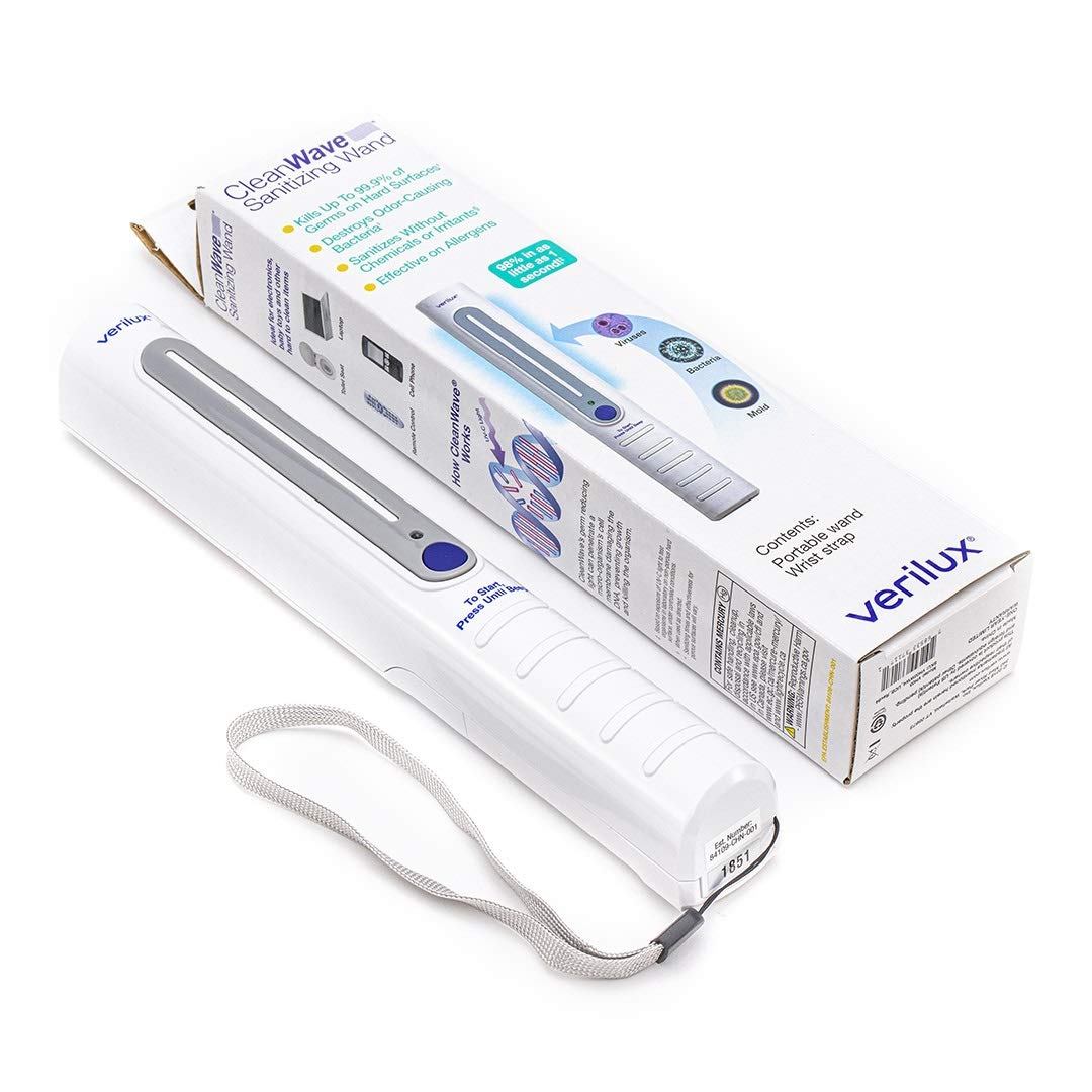 Verilux CleanWave VH03 built-in light indicator confirms when active.