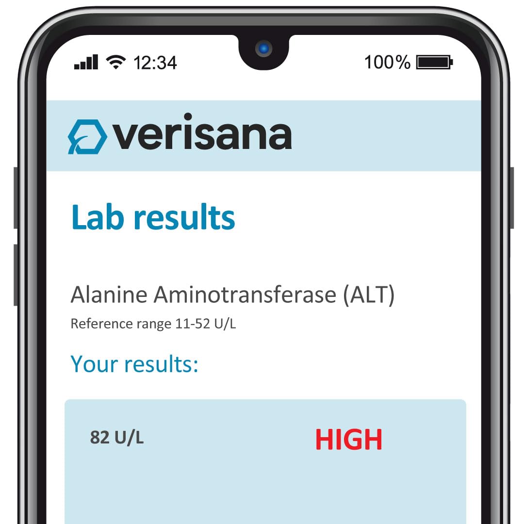 Verisana at-home sample collection in progress for easy health insights.
