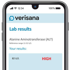 Verisana at-home sample collection in progress for easy health insights.