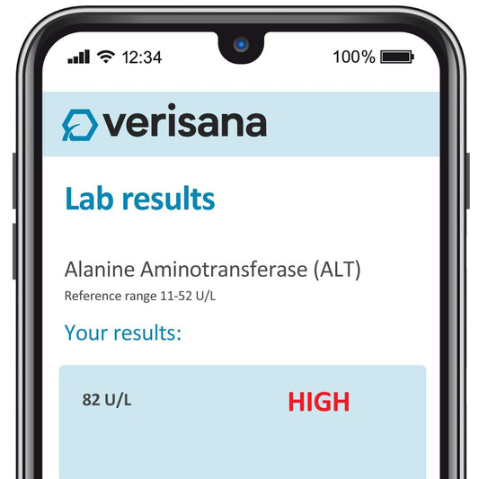 Verisana Liver Test instruction card, guiding easy home sample collection for proactive health checks.