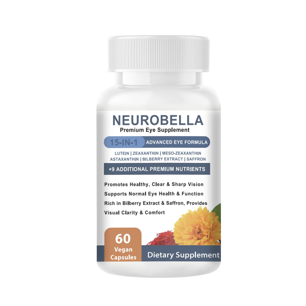 Versafy Neurobella 15-in-1 eye capsules front label for daily eye support