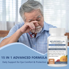 Versafy Neurobella carotenoids close-up highlighting lutein and zeaxanthin