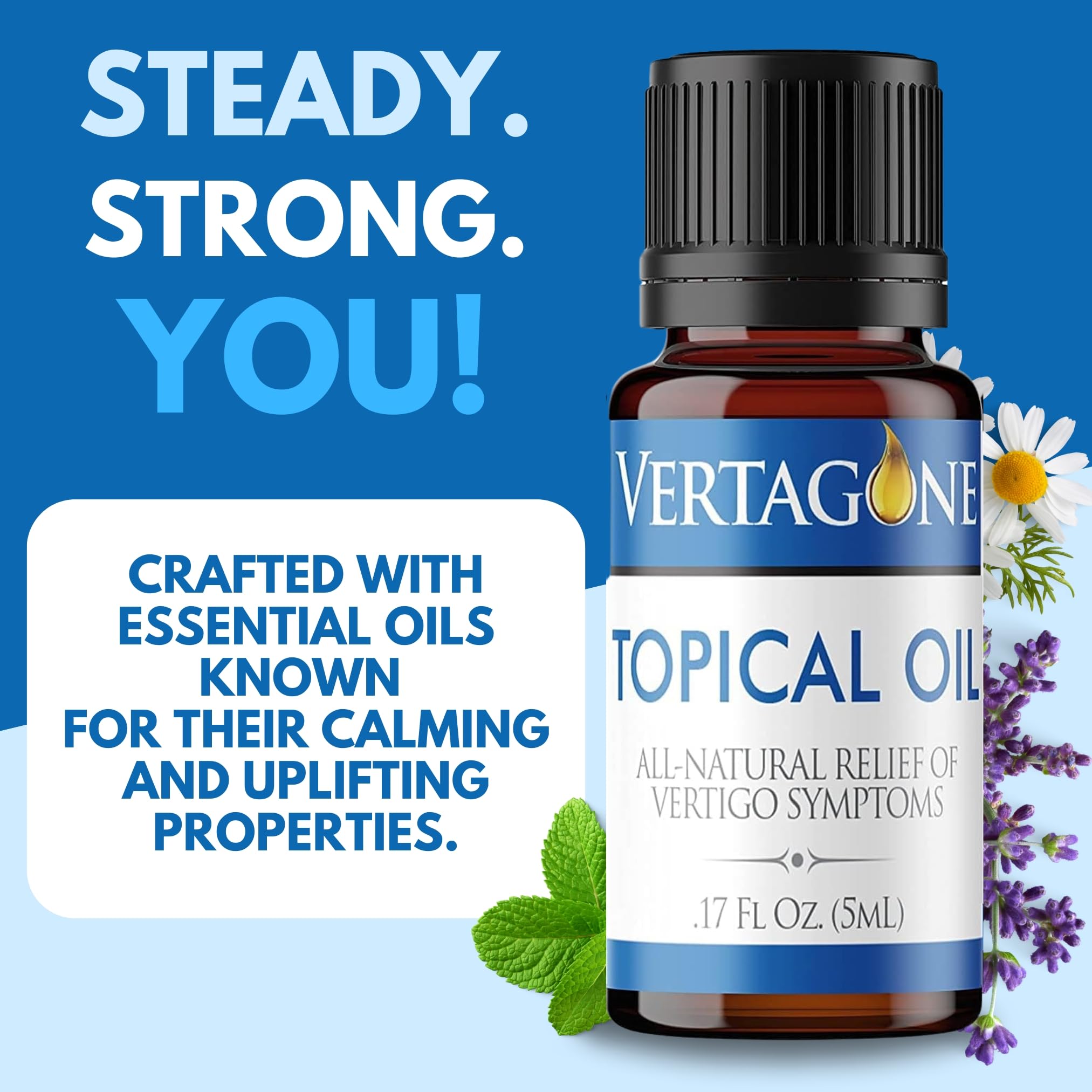 Vertagone drops behind the ear for fast vertigo relief.