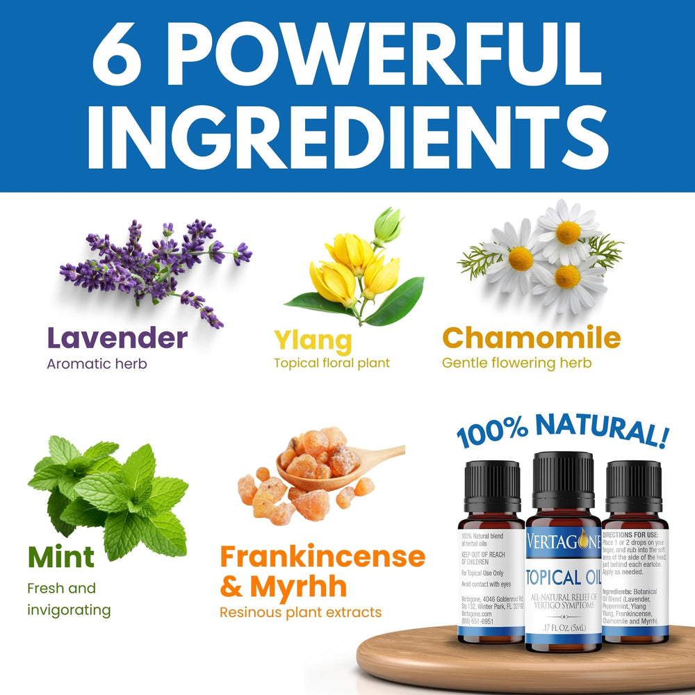 Vertagone Topical Oil near-pulse-points application promotes a gentle soothing moment.
