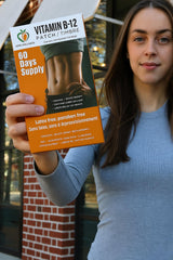 Veru Wellness B12 Patch packaging, simple storage for travel or gym bag.