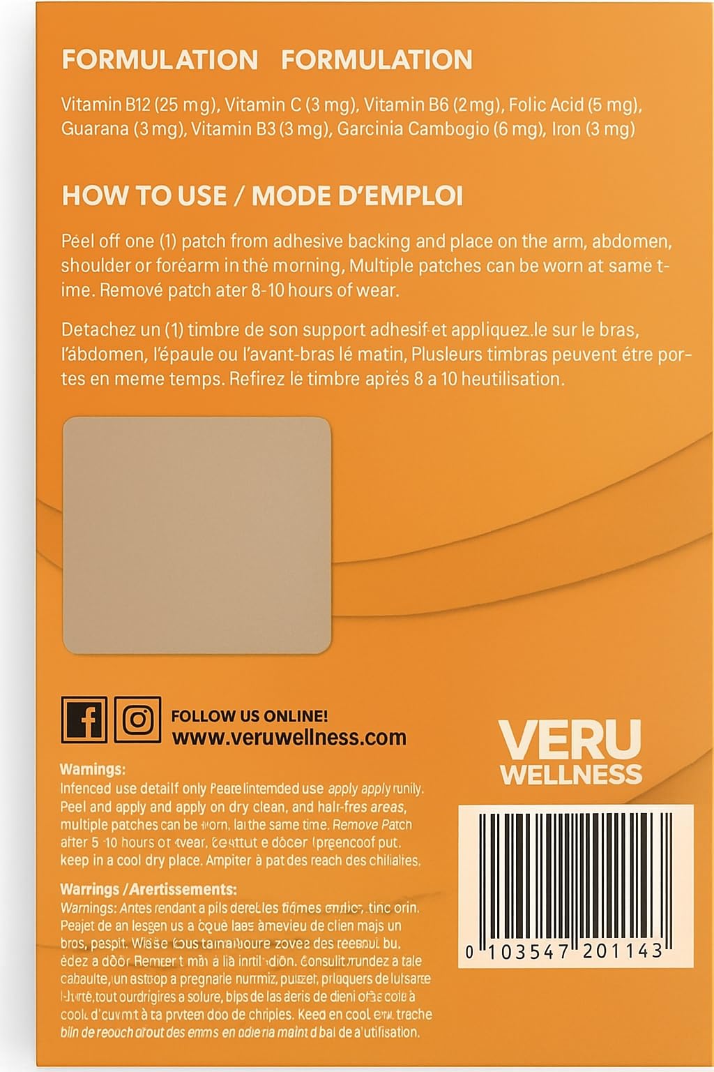 Veru Wellness B12 Patch travel case, keeps patches organized on the go.