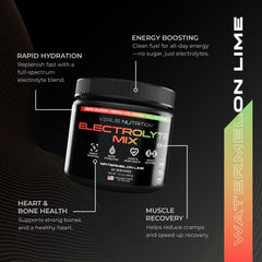 VERUS NUTRITION electrolytes mineral blend panel highlighting calcium magnesium sodium.