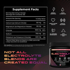 VERUS NUTRITION Lemon Lime electrolytes powder tub delivers crisp keto-friendly hydration.
