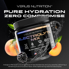 VERUS NUTRITION electrolytes powder jar close-up highlighting zero sugar formula for keto