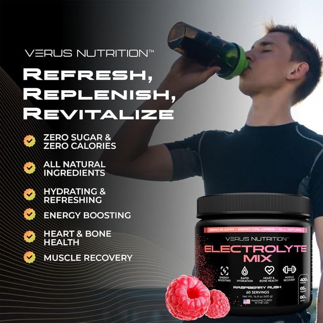 Recyclable HDPE bottle by VERUS NUTRITION reduces environmental impact.