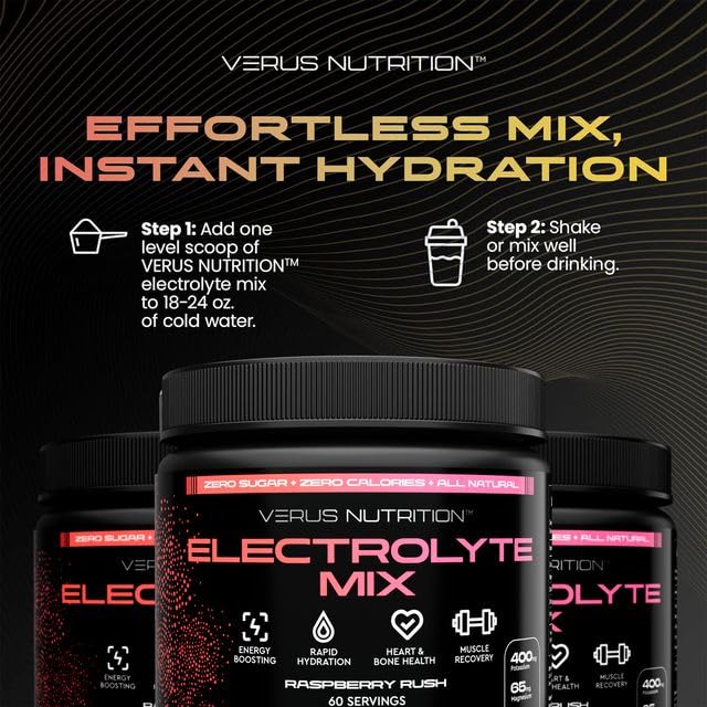 No sugar, zero calories, versatile hydration option from VERUS NUTRITION.