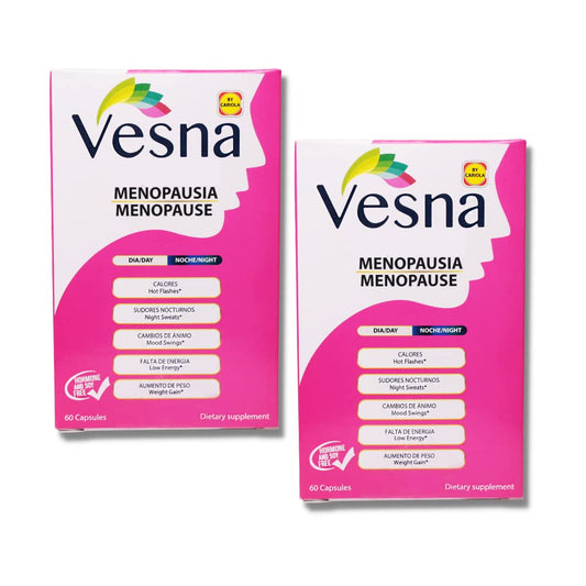 Vesna day capsules bottle front view supporting daytime energy and balance