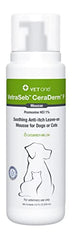 Vet One VetraSeb CeraDerm P Anti Itch Mousse bottle highlighting itch relief and barrier support