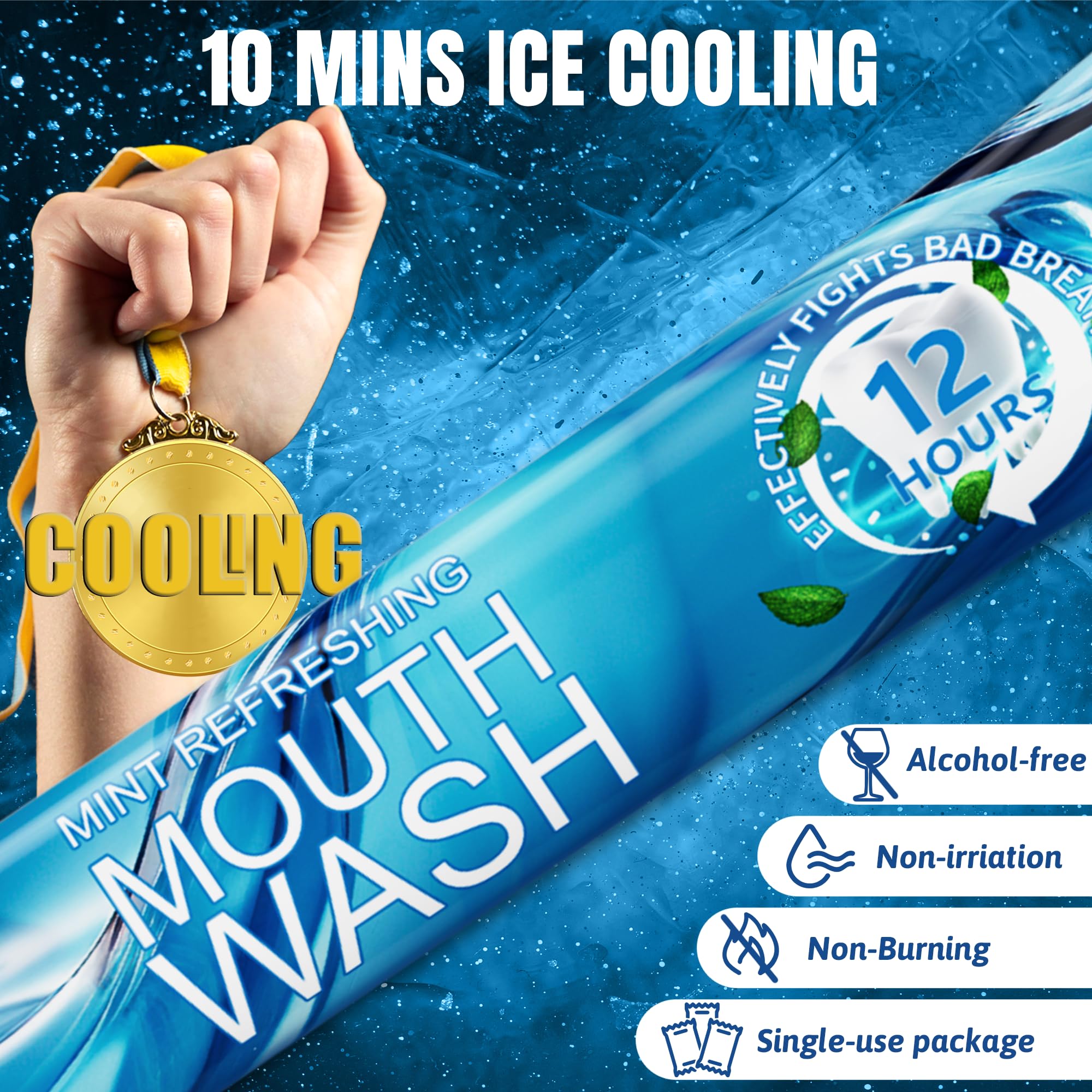 VeteLab alcohol-free mouthwash packets provide gentle cleansing while traveling.