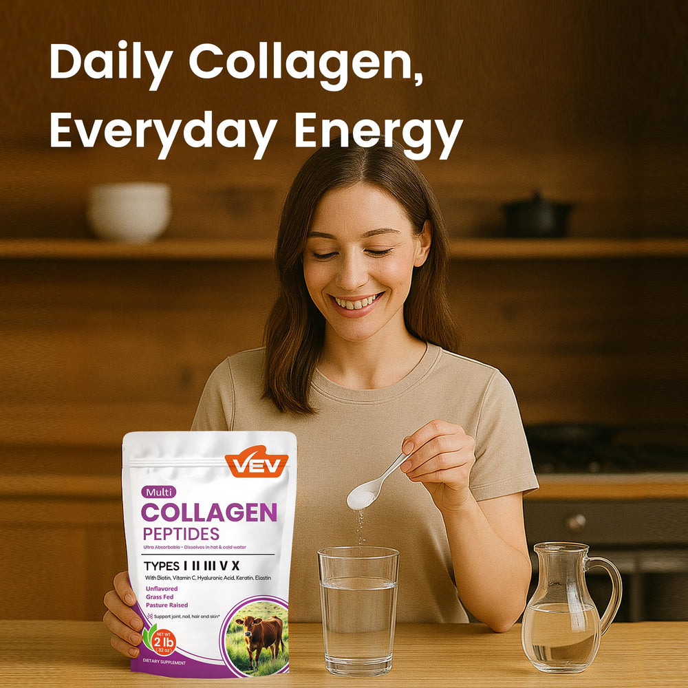 VEV powder dissolves in warm water before adding to beverages for best texture.