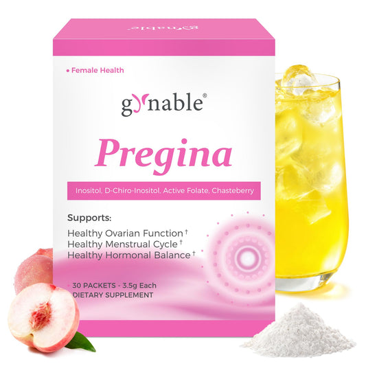 Vevoec Gynable Pregina bottle front for daily use and serving size