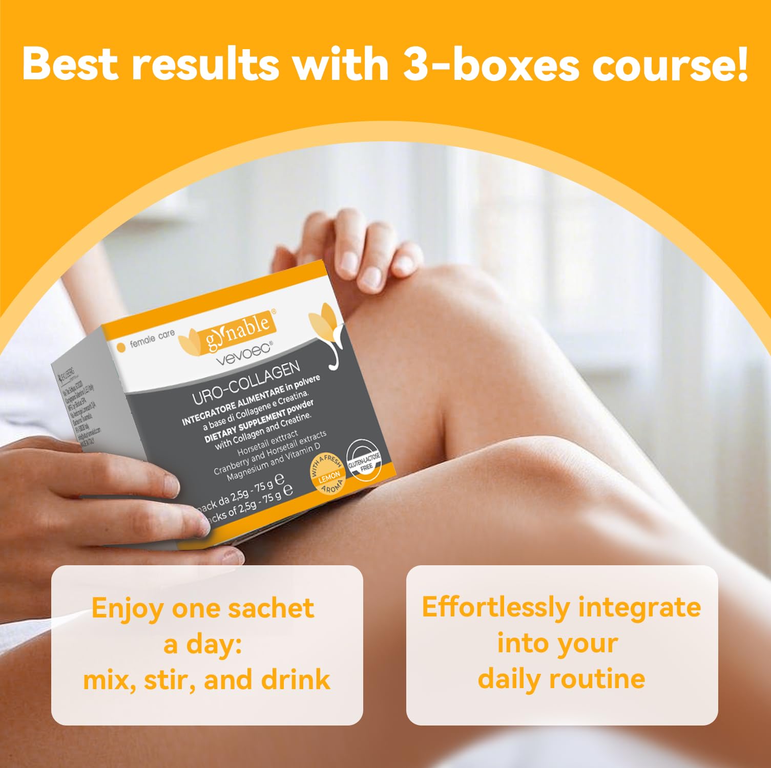 Clinical certifications badge for Vevoec UROCollagen quality