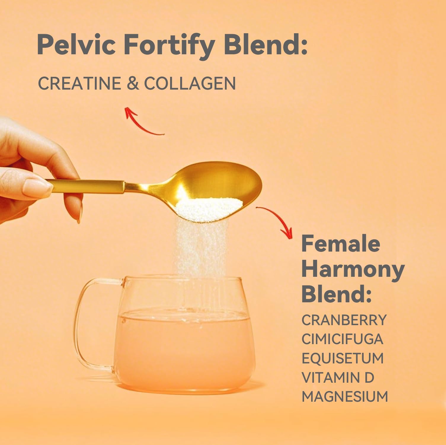 Woman in bathroom scene demonstrates easy daily routine with Vevoec Gynable UROCollagen
