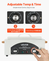 VEVOR dry heat chamber close-up illustrates fast heat transfer for efficient tool cleaning