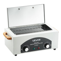 VEVOR high temperature autoclave exterior view shows compact countertop design for home or salon spaces