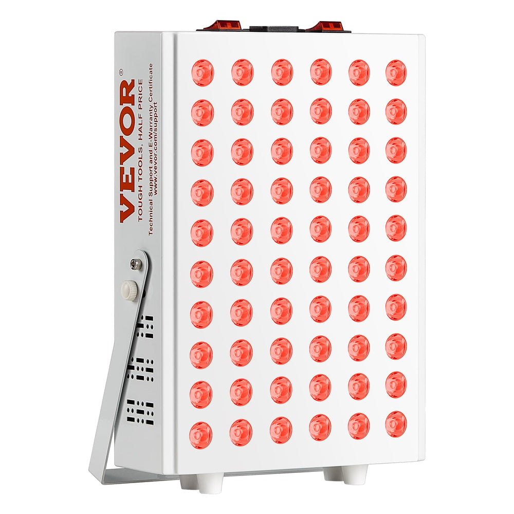 VEVOR red light panel front view showing 60 dual-chip LEDs for targeted therapy