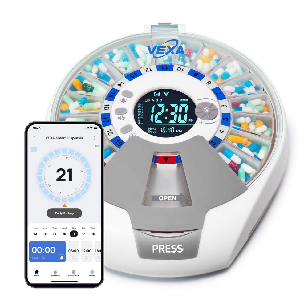 VEXA VitaMate Pro 21 showing automatic dose-rotation for easy access