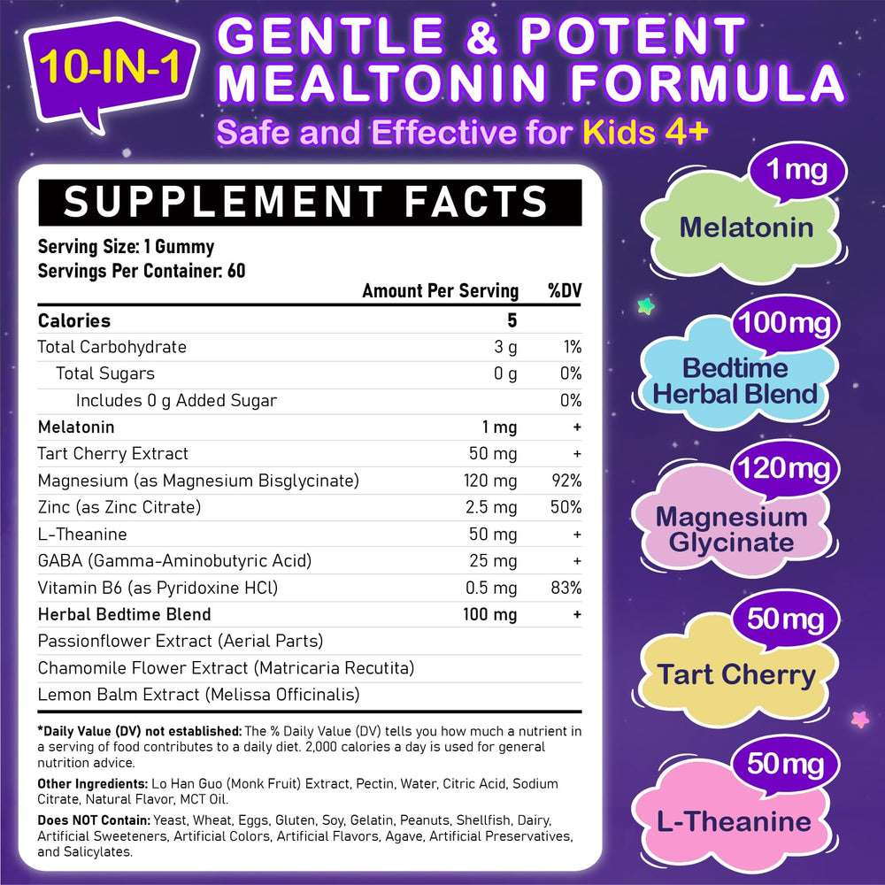 Veyttisy gummies jar closeup highlighting 1mg doses for children.
