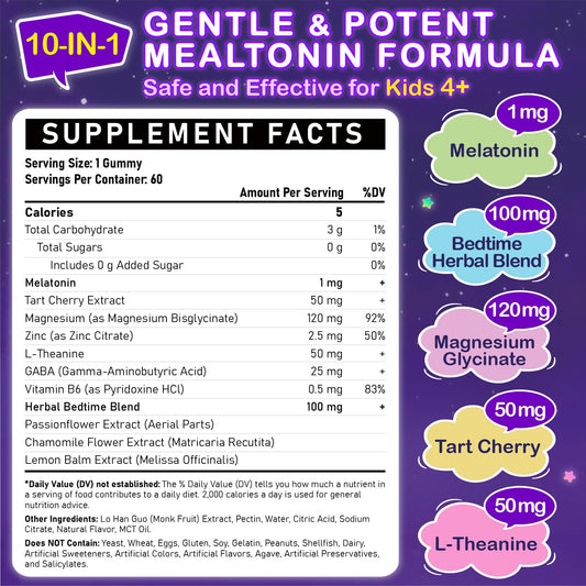 Veyttisy gummies jar closeup highlighting 1mg doses for children.
