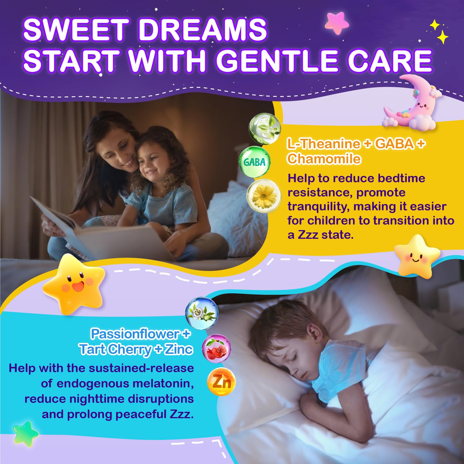 Veyttisy gummy bottle on nightstand ready 30 minutes before bed.