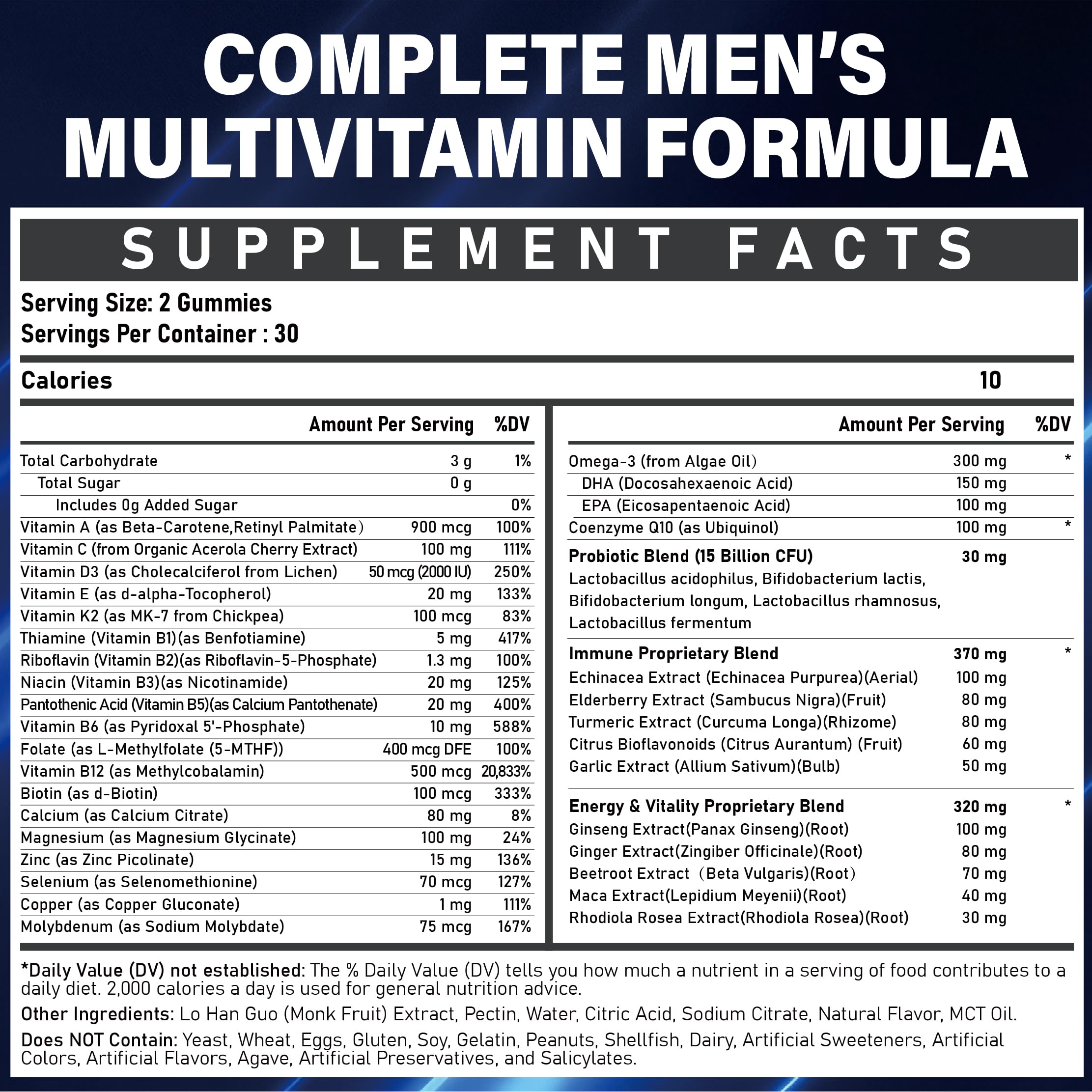 Veyttisy methylated multivitamin gummies label highlights nutrients for immune and energy support.