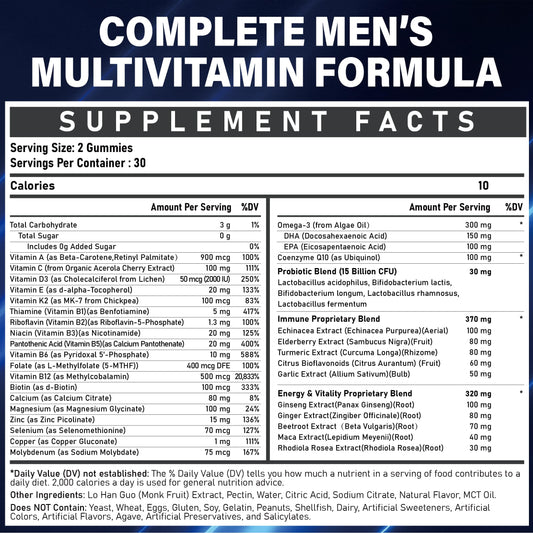 Veyttisy methylated multivitamin gummies label highlights nutrients for immune and energy support.