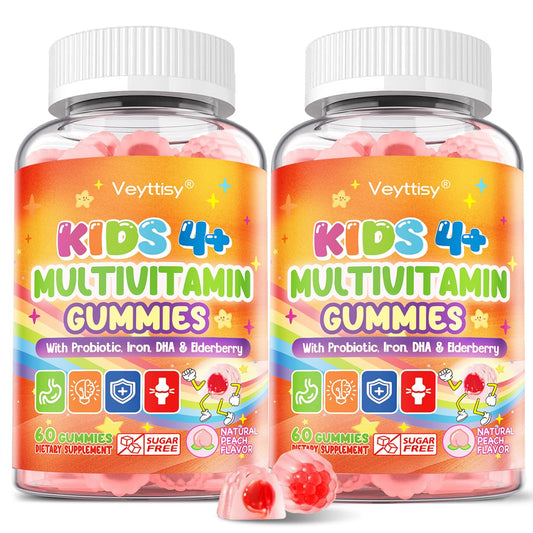Veyttisy sugar-free kids multivitamin bottle for easy daily dosing.