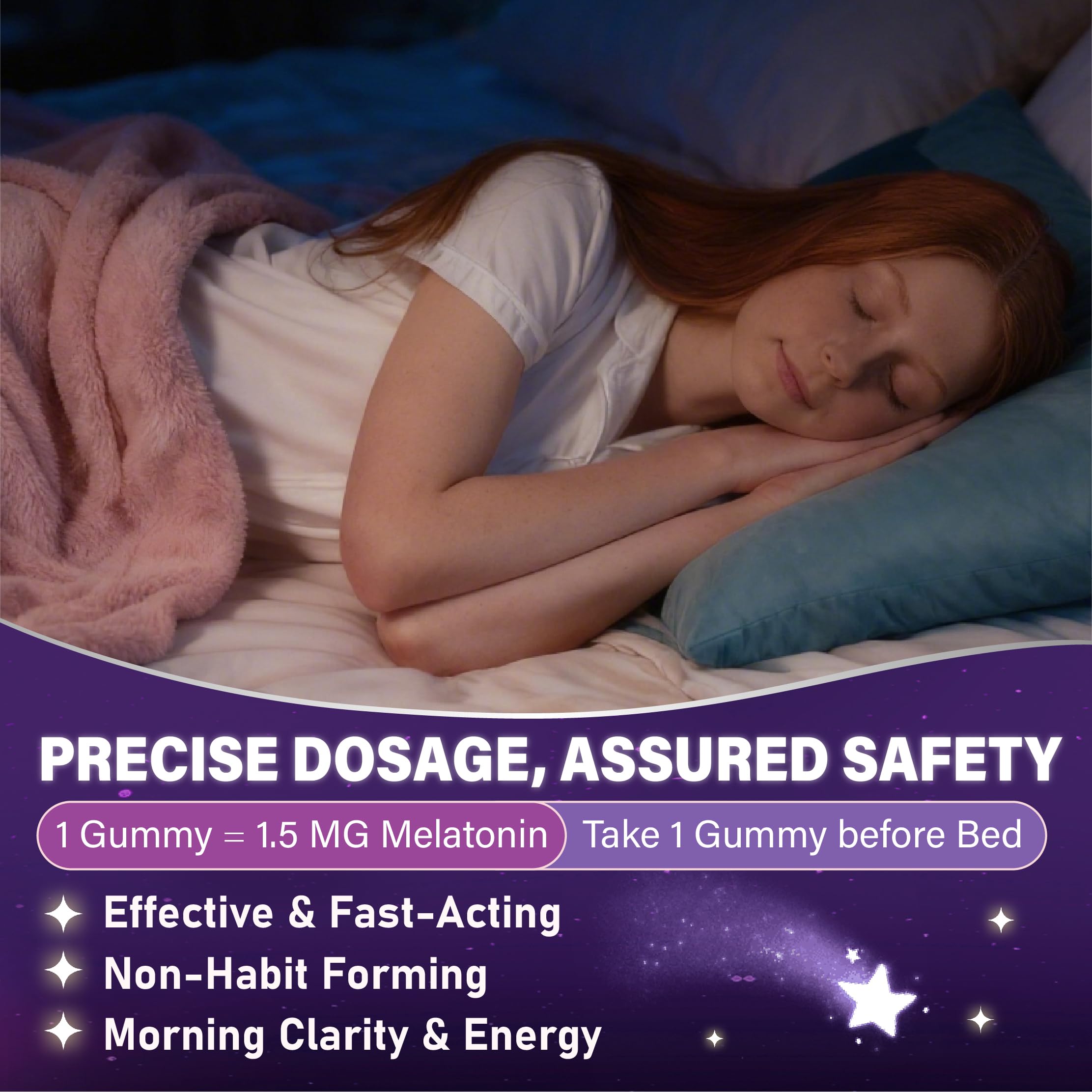 Veyttisy ingredients label featuring L-Theanine, GABA, lemon balm for calming support.