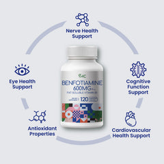 VHC Benfotiamine non-GMO vegetarian packaging, suitable for plant-based diets.