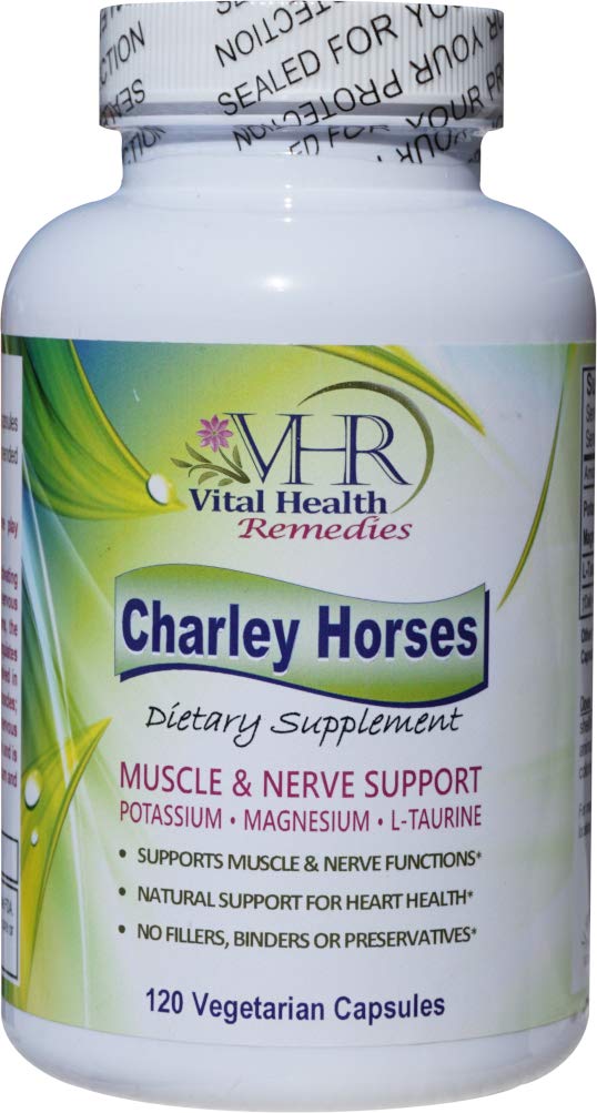 VHR Charley Horses bottle pour shows easy daily use for muscle support