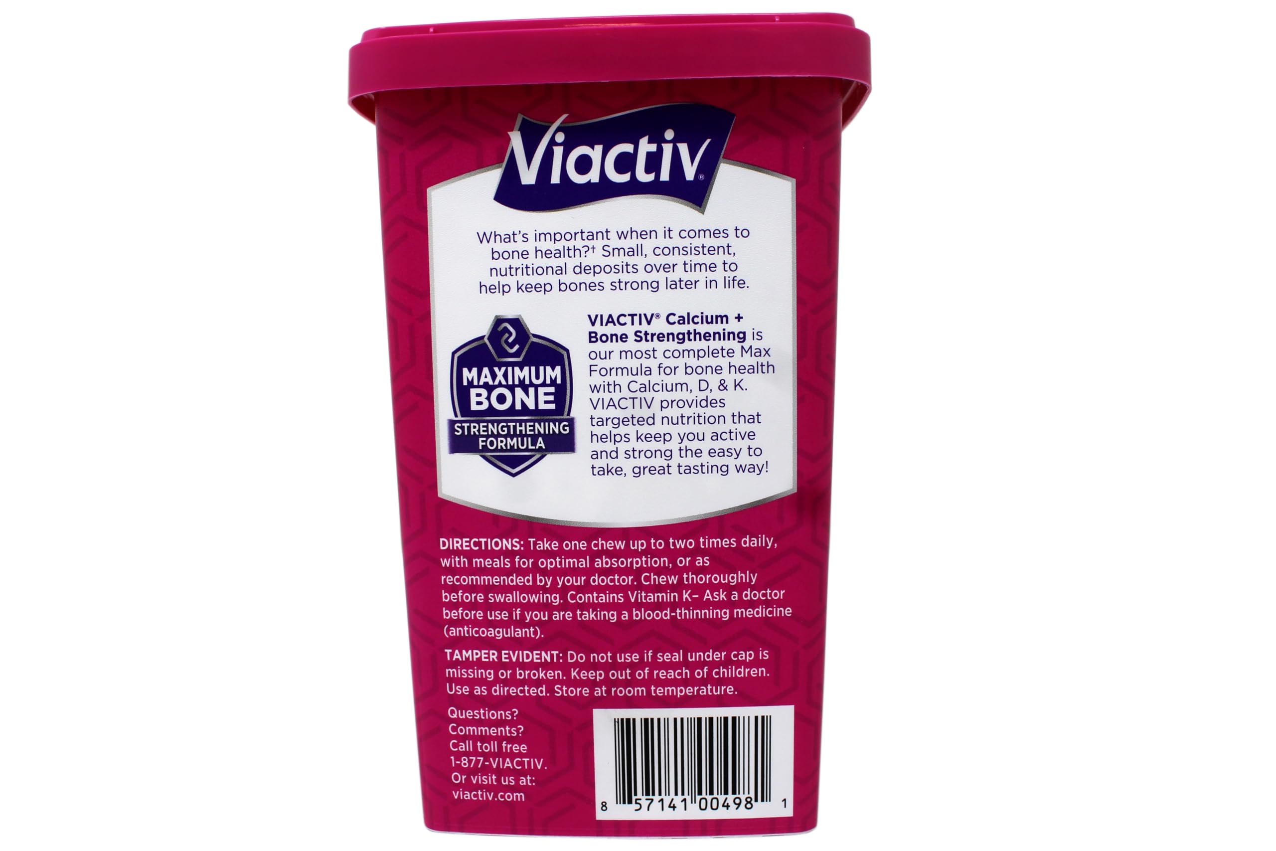 Viactiv individually wrapped chews for convenient on-the-go use.