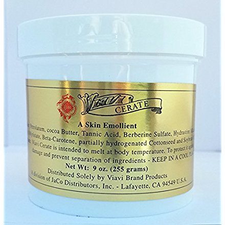 Viavi Cerate topical emollient ointment bottle for massage and skin relief