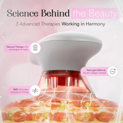 Vibezy red-light therapy session for gentle skin tightening.