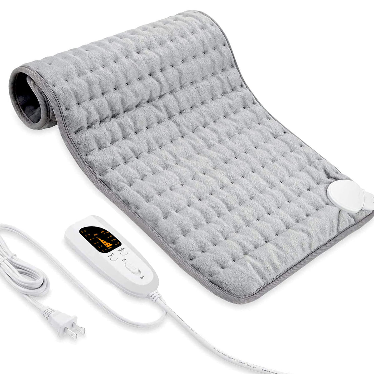 VIBOOS electric heating pad on back and neck for soothing warmth